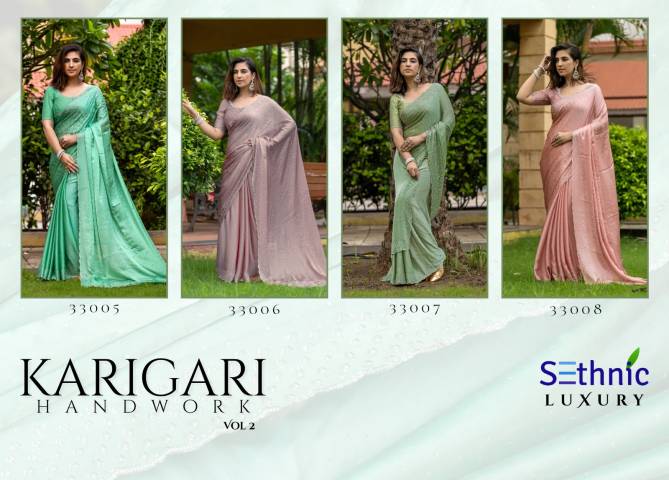 Karigari Vol 2 By Sethnic Satin Fancy Wholesale Saree Suppliers In Mumbai